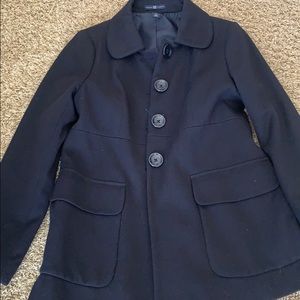 Gap Women’s Short Trench Coat Black Size Medium